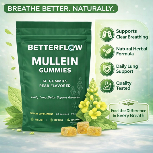 BetterFlow Mullein Gummies — Natural Lung & Respiratory Support