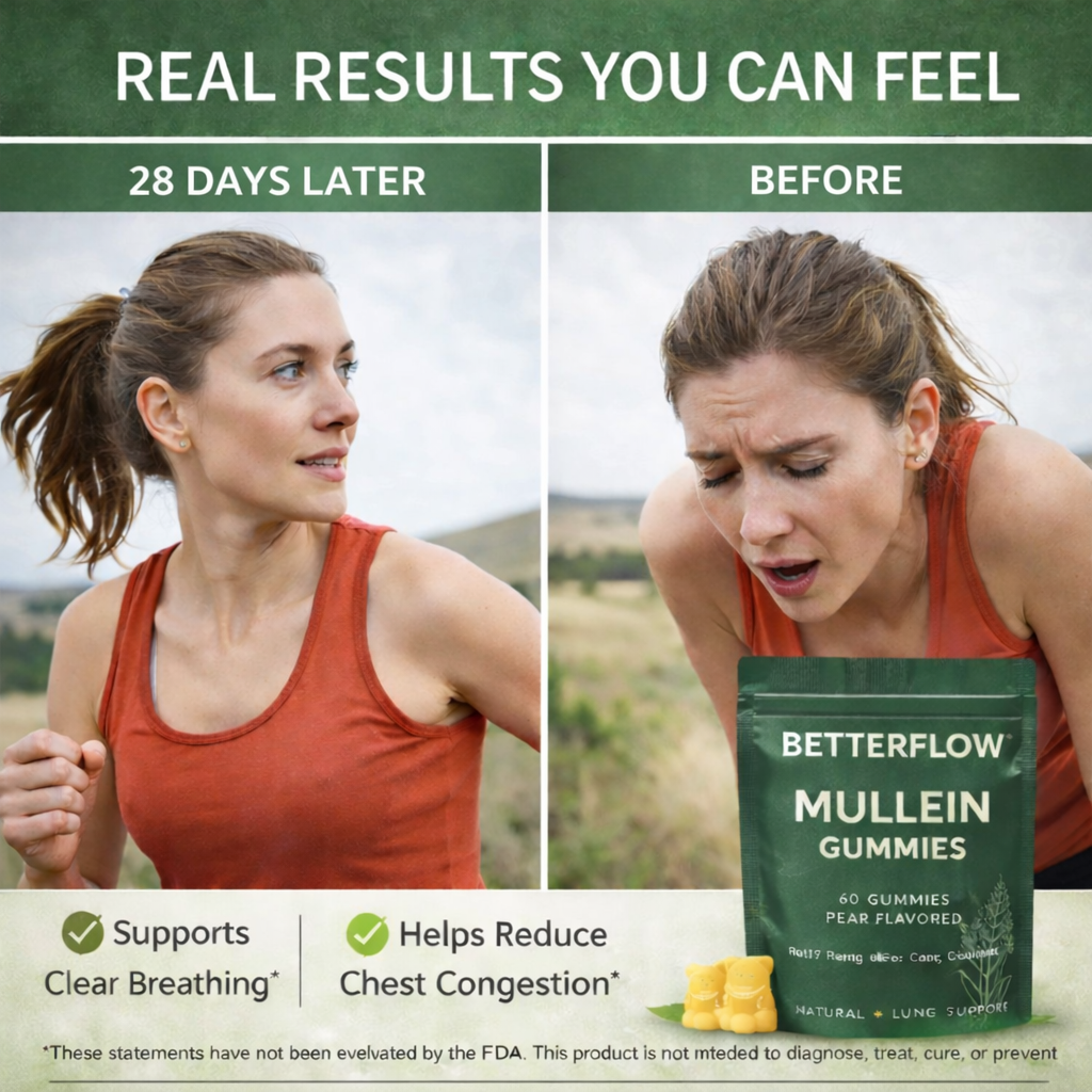 Customer adding BetterFlow Mullein Gummies to her 28-day daily wellness routine